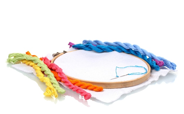 colorful embroidery hoop